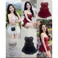ราคา แบบมาใหม่ มีพร้อมส่ง ชุดเดรสพีอาร์สวยแซ่บมากแม่ (55007070138)