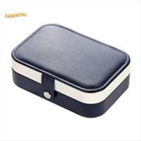 ราคา Travel Jewelry Case PU Leather Jewelry Box กล่องของขวัญเพื่อนเจ้าสาว Double Layer Jewelry Organizer Display Holder A ใช้งานง่าย (56155825653)