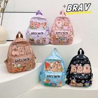ราคา กระเป๋าเป้สะพายหลัง BRAV Capybara กระเป๋านักเรียนเด็กน้ําหนักเบาพิเศษลายการ์ตูนกระเป๋าหนังสือระบายอากาศได้ (58057336495)