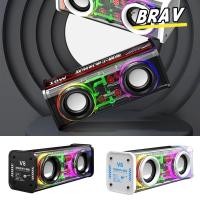 ราคา ลําโพง BRAV Mecha ลําโพง Bluetooth 5 0 เอฟเฟกต์แสงขนาดมินิ ลําโพงแสงโปร่งใสเบสคู่ลําโพงไร้สาย (55307208648)