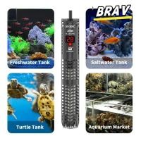 ราคา BRAV Digital Display Heating Rod ประหยัดพลังงานLCD Digital Display Fish Tank Heating Rod ภายนอกอุณหภูมิควบคุมGR Proof Glass Aquarium เครื่องทําความร้อน Aquarium ใช้ (51907178944)