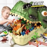 ราคา BRAV จําลองสัตว์รุ่น PVC ตัวเลขวัสดุนุ่มของเล่นไดโนเสาร์ ตัวเลขการกระทํากล่องเก็บของขนาดใหญ่ของขวัญเด็ก (44808906251)