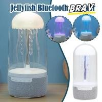ราคา BRAV โคมไฟแมงกะพรุน ลําโพงบลูทูธสีสันสดใสรอบทิศทาง เครื่องประดับตั้งโต๊ะแสงสีรุ้ง LED Nightlight Mini Jellyfish Speaker (43724476252)