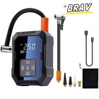 ราคา BRAV ปั๊มลมรถยนต์ ปั๊มลมไฟฟ้าจอแสดงผล LED ไร้สาย เครื่องวัดความดันลมยางอเนกประสงค์ฉุกเฉิน เครื่องเติมลมยางรถยนต์ (57057400752)