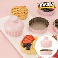 ราคา BRAV Mini Round Tart Pan แม่พิมพ์ 4 นิ้วเคลือบ Nonstick Chrysanthemum Egg Tart พายถาด ชีสเค้กที่ถอดออกได้ด้านล่างการออกแบบลูกฟูก Nonstick Bakeware Baking Cupcake (42679308057)