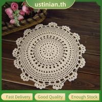 ราคา UTIA ผ้าปูโต๊ะ Handmade Crochet Lace Cotton Placemat Table Cloth Doily Cover Pad (57957994363)