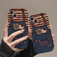 ราคา เคสไอโฟน สำหรับ IPhone 15 11 13 12 14 16 17 Air Pro Max XR Max 7 8 Plus คิตตี้น่ารัก เคส IPhone TPU สีครีม CE2081A (40129660349)