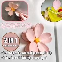 ราคา COD 10PCS ซากุระแม่เหล็กตู้เย็นคลิปน่ารักสีชมพูดอกซากุระตกแต่งตู้เย็นอาหารพลาสติกขนมขบเคี้ยวถุงซีลอุปกรณ์ครัว (46354717991)