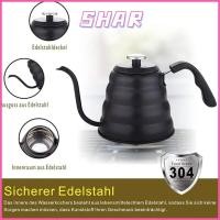 ราคา SHAR กาต้มน้ํากาแฟความจุ 1 ลิตรพร้อมเทอร์โมมิเตอร์เทหม้อกาแฟ สแตนเลสคอห่านหม้อร้านกาแฟ (56258881922)