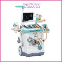 ราคา SHAR ชุดของเล่นสถานีหมอ รถเข็นสถานีมือถือจําลองเด็กหมอชุด เครื่องมือโรงพยาบาลหูฟังหมอชุดของเล่นของขวัญวันเกิด (52158471396)