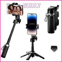 ราคา SHAR ไม้เซลฟี่ขนาดเล็ก ชัตเตอร์ไร้สาย 10 ม พร้อมขาตั้งขาตั้งกล้องโทรศัพท์มือถือระยะไกลแบบถอดได้ ด้ามจับยืดได้ 3 in 1 360 หมุนบลูทูธไม้เซลฟี่ถ่ายภาพสด (45207381924)