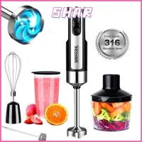 ราคา SHAR เครื่องปั่นมือ เครื่องผสมเกรดอาหาร 400W ปลั๊ก EU อเนกประสงค์แบบพกพา 316 สแตนเลส Immersion เครื่องปั่นไฟฟ้าเบเกอรี่ห้องครัว (43929997792)