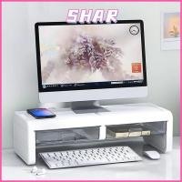 ราคา SHAR ขาตั้งจอคอมพิวเตอร์ ชั้นวางเพิ่มความสูงคอมพิวเตอร์ตั้งโต๊ะพลาสติก กล่องเก็บของตั้งโต๊ะแบบลิ้นชัก (26894383417)