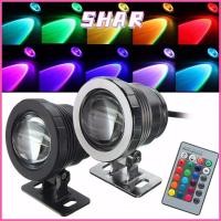 ราคา ไฟน้ําพุ SHAR สปอตไลท์สระว่ายน้ํา DC12V รีโมทคอนโทรลกันน้ํา 10W บรรยากาศแสง LED Spotlight Aquarium (49257969322)