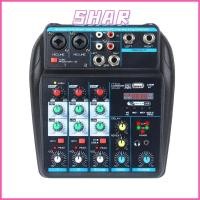 ราคา SHAR DJ Console Mixer Bluetooth 4 Channel Audio Mixer Monitor Karaoke System แบบพกพาพร้อมคอนโซลผสม DJ 48V Phantom Power (41729952819)