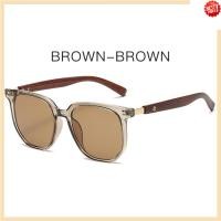ราคา แฟชั่นวินเทจสแควร์กรอบแว่นกันแดดสําหรับผู้หญิงและผู้ชายอินเทรนด์ย้อนยุคไม้ ยูวี 400แว่นตาป้องกัน (27350115508)