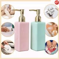 ราคา ขวดเปล่า ทรงสี่เหลี่ยม สําหรับใส่สบู่เหลว แชมพู ครีมนวดผม (20389774891)