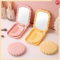 ราคา กระจกแต่งหน้าช็อคโกแลตบาร์ กระจกขนาดกะทัดรัดรูปบิสกิตขนาดเล็กกระจกโต๊ะเครื่องแป้งทรงกลมพับแบบพกพาสําหรับกระเป๋า (29131838730)