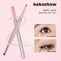 ราคา KAKASHOW Double ended Gel Eyeliner กันน้ําเหงื่อติดทนนาน Smudgeproof Natural Smooth Black Brown Eyeliner C631 (27793698832)