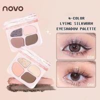 ราคา NOVO พาเลทอายแชโดว์ 4 สี Natural Low Saturation Tone Eye Makeup Matte Pearlescent Brightening Under Eye Highlight Eyeshadow 9049 (48201425428)