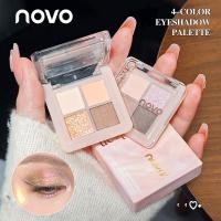 ราคา NOVO พาเลทอายแชโดว์สี่สี ไฮไลท์กลิตเตอร์ Chameleon อายแชโดว์กันน้ําแบบพกพา Natural Matte Pearly Eye Makeup 9038 (28791939430)