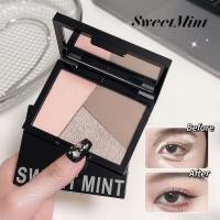 ราคา SWEET MINT Highlight Contour Palette Long Lasting Matte Pearly Brighten Face Natural 3D Brown Shadow Powder Maekup Cosmetics (41205558949)