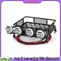 ราคา In stock 1 ชุดโลหะ 115X107 มม กระเป๋าเดินทาง Roof Rack พร้อมสปอตไลท์อะไหล่อุปกรณ์เสริมสําหรับ CC01 CR01 D90 SCX10 1 10 RC Crawler รถ (54807607715)