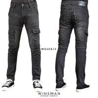 ราคา WINSMAN กางเกงยีนส์ชายทรงเดฟSlim fitคาร์โก้ดีไซน์ใหม่6กระเป๋าผ้ายืดหยุ่นสูงใส่สบายเป้าซิปล็อก (41364906849)