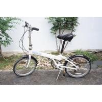 ราคา จักรยานพับได้ญี่ปุ่น ล้อ 20 นิ้ว เกียร์ 7 สปีด อลูมิเนียม Dahon Veloce สีขาว จักรยานมือสอง (48555940038)