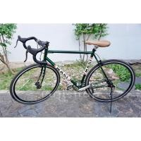 ราคา จักรยานเสือหมอบญี่ปุ่น ล้อ 700x28C Fixed Gear โครโมลี่ Masi Size 56 สีเขียวเข้ม จักรยานมือสอง (46107824232)