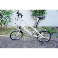ราคา จักรยานมินิเวโล ญี่ปุ่น ล้อ 20 นิ้ว เกียร์ 8 สปีด อลูมิเนียม โช๊คหน้า Zeen Biosis RS Size 36 สีขาว จัก (27194259188)
