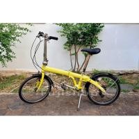 ราคา จักรยานพับได้ญี่ปุ่น ล้อ 20 นิ้ว เกียร์ 7 สปีด อลูมิเนียม Dahon Vybe D7 สีเหลือง ตำหนิ สีซีดเล็กน้อย จ (27244268927)