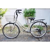 ราคา จักรยานแม่บ้านญี่ปุ่น ล้อ 26 นิ้ว ไม่มีเกียร์ PutioBox สีเทา จักรยานมือสอง (58059116362)