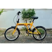 ราคา จักรยานพับได้ญี่ปุ่น ล้อ 20 นิ้ว Single Speed Hummer สีเหลือง จักรยานมือสอง (51859112790)