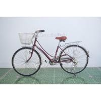 ราคา จักรยานแม่บ้านญี่ปุ่น ล้อ 26 นิ้ว ไม่มีเกียร์ สีแดง จักรยานมือสอง (25004314320)