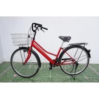 ราคา จักรยานแม่บ้านญี่ปุ่น ล้อ 26 นิ้ว ไม่มีเกียร์ สีแดง จักรยานมือสอง (44326728870)