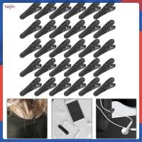 ราคา 100 ชิ้นสายหูฟังคลิปสายพลาสติกสีดําหนีบสายหูฟังสําหรับกิจกรรมกลางแจ้ง ไทจิน (49908298001)