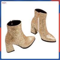 ราคา ผู้หญิงรองเท้าผู้หญิงข้อเท้า Boot Toe รองเท้าหญิงสั้นสูง taijin (53708323346)