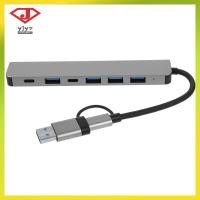 ราคา USB Hub 3 0 Type C Docking Station สีดํา ABS 7 in 1 พอร์ต USB Expander Home yuanjingyouzhang (53305887383)