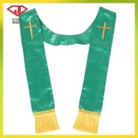 ราคา ผ้าคลุมไหล่ Pastor สีเขียวแบบดั้งเดิมพร้อมข้ามปักและพู่สําหรับงานแต่งงาน yuanjingyouzhang (56258212438)