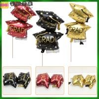 ราคา 6Pcs ลูกโป่งหมวกรับปริญญาสีทอง แดง ดำ ฟอยล์อลูมิเนียม ขนาด 11x20 นิ้ว สำหรับตกแต่งงานเลี้ยงรับปริญญา (47356797678)