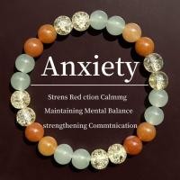 ราคา สร้อยข้อมือหินธรรมชาติคริสตัลสีส้มและสีเทา ยอดนิยมสำหรับผู้หญิง (57455690433)