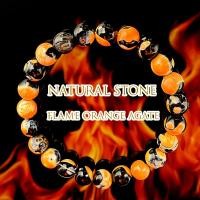 ราคา สร้อยข้อมือพลอยอาเกตสีส้มเปลวไฟ หินธรรมชาติ เครื่องประดับ (54405687952)