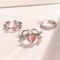 ราคา แหวนหัวใจนุ่มเพชรสีชมพูรักการออกแบบเฉพาะระดับไฮเอนด์เปิดแหวนหนามซ้อนแหวนหญิง 4 13 (44559022975)