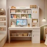 ราคา โต๊ะทำงานมีชั้นวางของ โต๊ะทำการบ้านเขียนหนังสือ วางคอมพิวเตอร์ จัดเก็บได้เยอะ Computer Desk (15385487483)