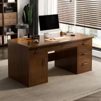 ราคา โต๊ะทำงานมีกุญแจล็อค โต๊ะคอมพิวเตอร์มีลิ้นชัก Computer Desk สวยไม้คุณภาพ แข็งแรง (20549626517)