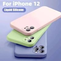 ราคา สําหรับiPhone 12 Mini Pro MaxกรณีซิลิโคนเหลวSilky Touchโทรศัพท์ปกหลังสําหรับiPhone 12Mini 12ProMax 12Pro 12PM Soft TPUป้องกันเปลือกโทรศัพท์อุปกรณ์เสริม (28044519034)