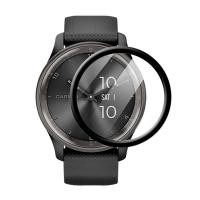 ราคา Garmin VivomoveSport VivomoveTrend Vivosmart5 1 3 ชิ้น 9D HD โค้งสีดําขอบฟิล์มกระจกนิรภัยสําหรับ Garmin Vivomove 5 กีฬาแนวโน้มป้องกันการระเบิดนาฬิกากันชนป้องกันหน้าจอ (28501052515)