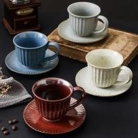 ราคา ถ้วยแผ่นเสียง ชุดถ้วยกาแฟและจานรองญี่ปุ่น ชุดถ้วยกาแฟและจานรอง Retro Handmade (45959123026)