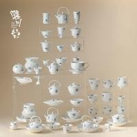 ราคา Yinchantang เครื่องลายครามสีขาวบริสุทธิ์มือวาด Phalaenopsis Orchid เซรามิคกาน้ําชาชาม Tea Tea Tea Tea ถาด Fair ถ้วยชาท่อระบายน้ํา YQR4 (40879843826)